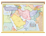 Middle East Political Wall Map Classroom Pull Down